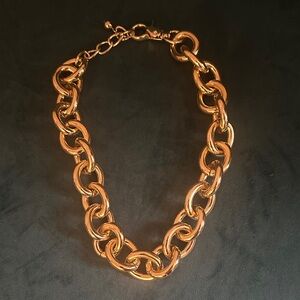 Stainless Steel Gold Plated Chunky Link Chain Necklace - Lightweight
